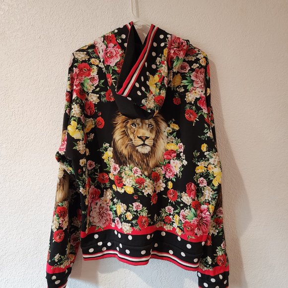 DJ Khaled Khaled Dolce & Gabbana Men's Hoodie With Lion Mix Print Size 50/Large - Picture 8 of 9